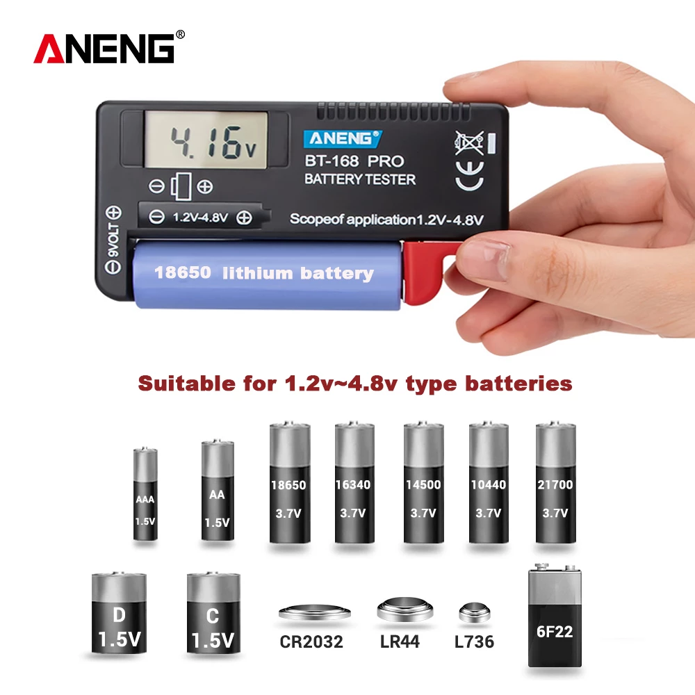 ANENG AN-168 POR Digital Lithium Battery Tester