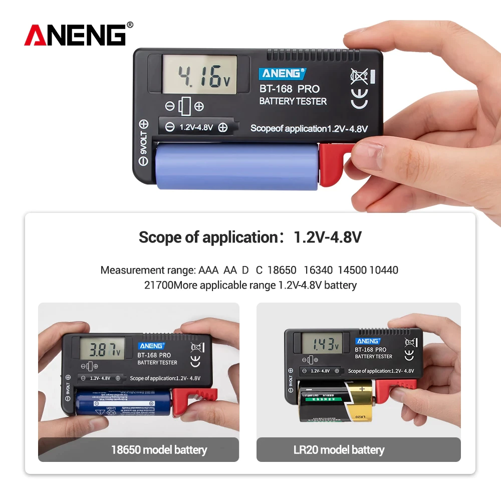 ANENG AN-168 POR Digital Lithium Battery Tester - Image 3