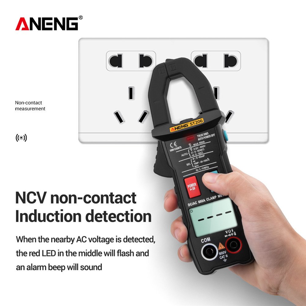 AC\DC ANENG ST206 Digital Clamp Meter Multimeter - Image 3