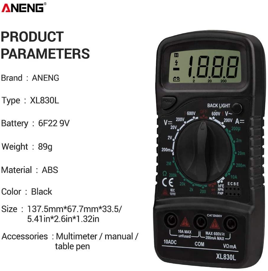 ANENG XL830L Digital Multimeter - Image 3