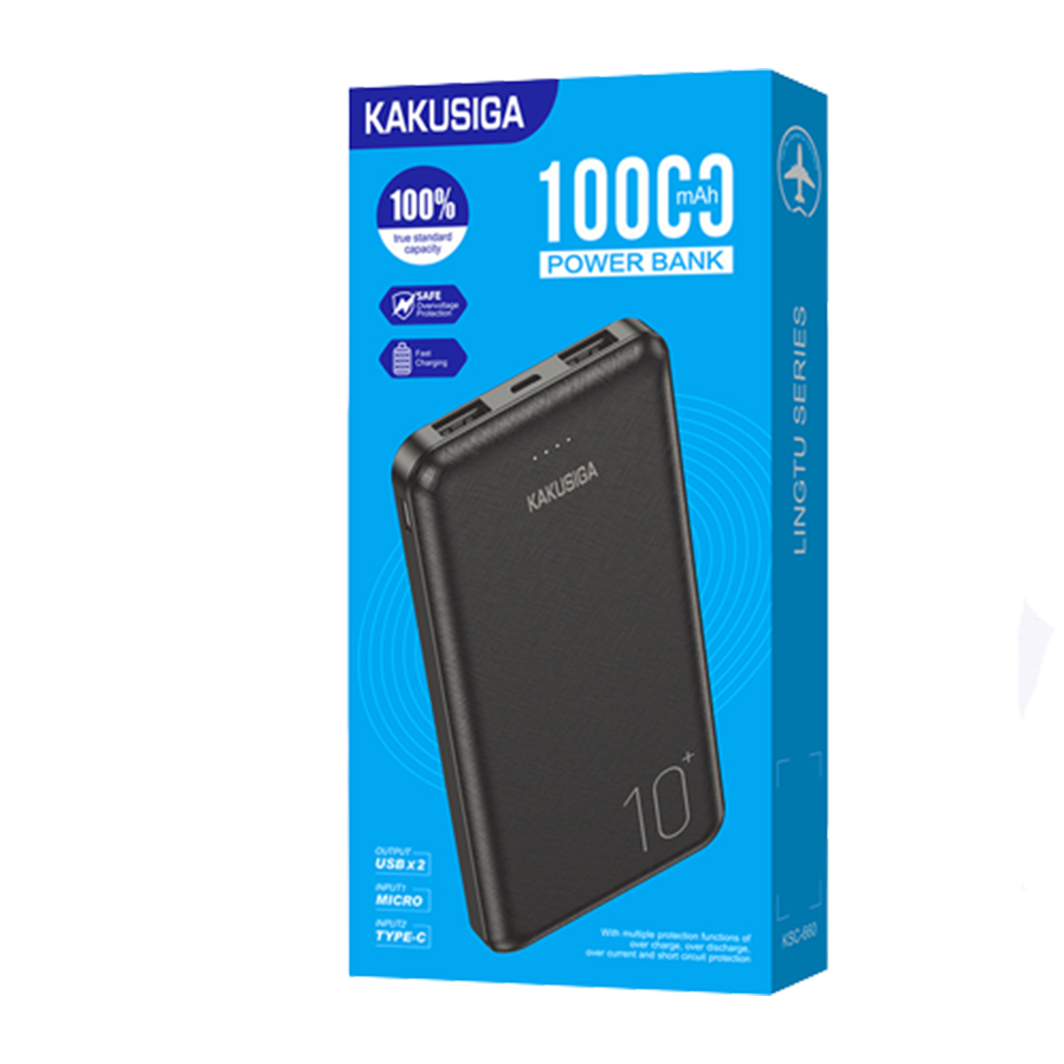 KAKUSIGA KSC-660 Portable 10000mAh Fast Charging