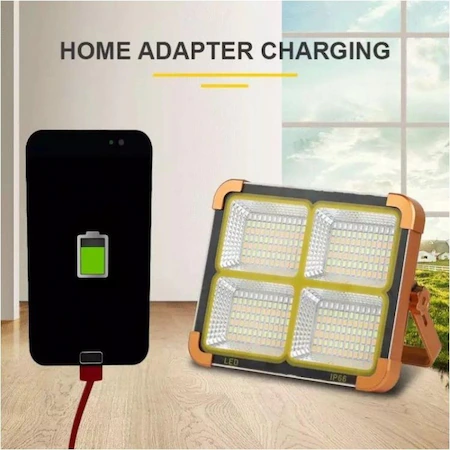Power Bank Solar D8 12000 mAH original + solar panel + spotlight 50W - Image 6