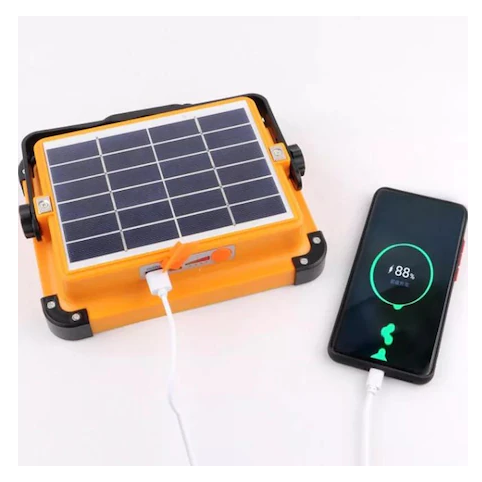 Power Bank Solar D8 12000 mAH original + solar panel + spotlight 50W