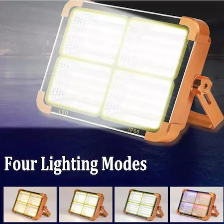 Power Bank Solar D8 12000 mAH original + solar panel + spotlight 50W - Image 7
