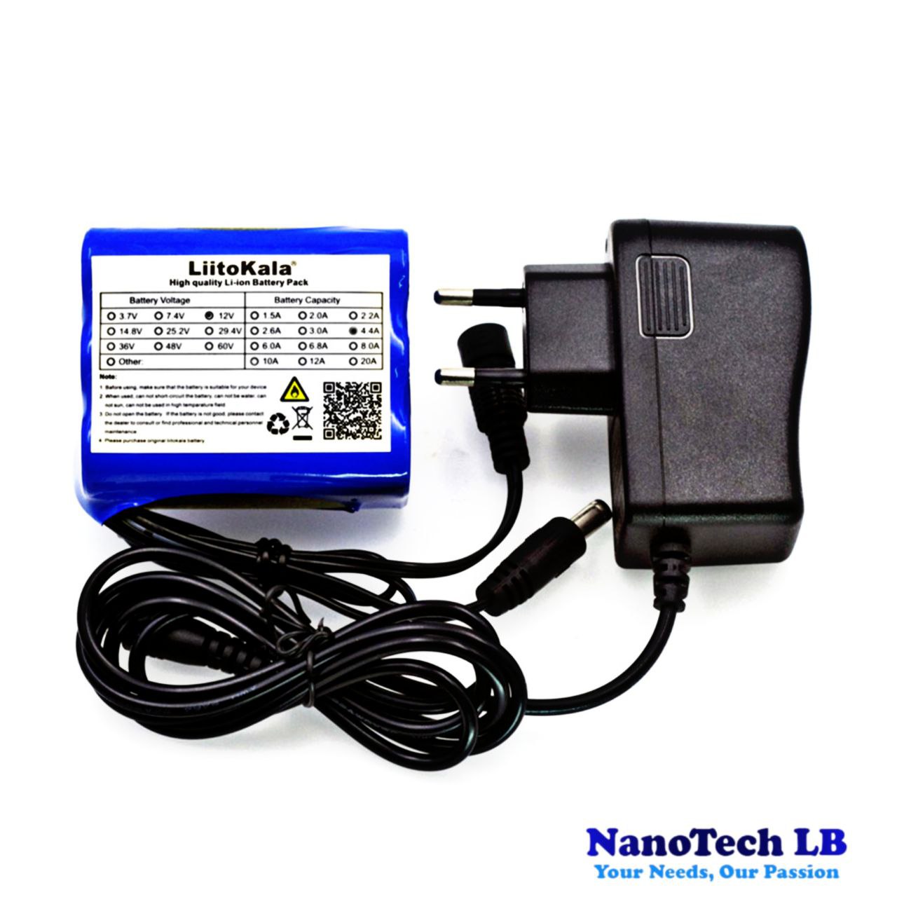 12V 3000mAh 18650 Lithium-ion Battery + 12.6V 1A Charger