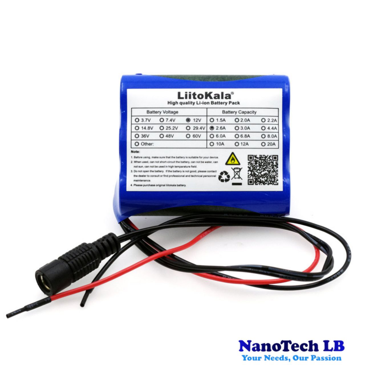 12V 6800mAh 18650 Lithium-ion Battery + 12.6V 1A Charger