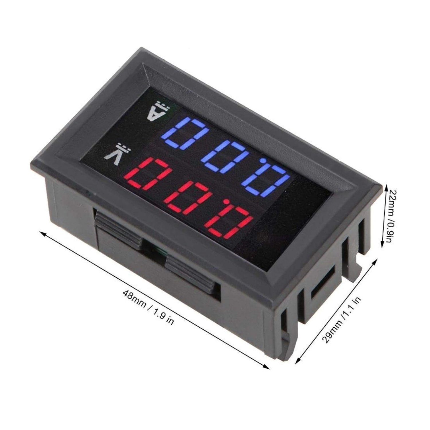 0.28" 100V 10A Dual LED Voltmeter Ammeter Blue +Red