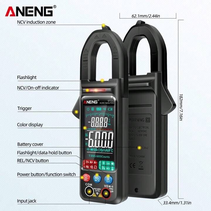 ANENG ST212 Clamp Meter - Image 6
