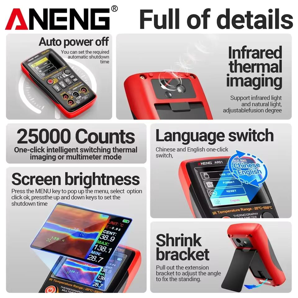 Thermal Imager Multimeter with IR Camera ANENG AR01 - Image 5