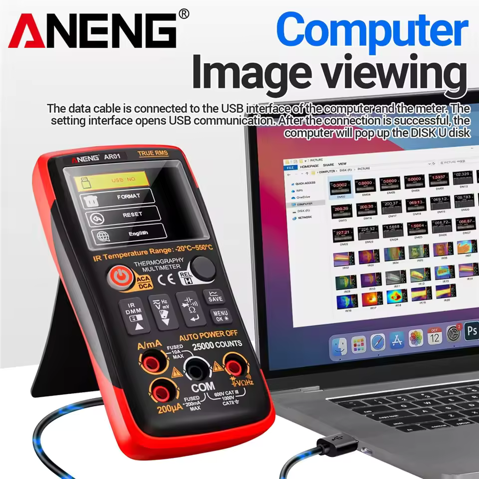 Thermal Imager Multimeter with IR Camera ANENG AR01 - Image 4